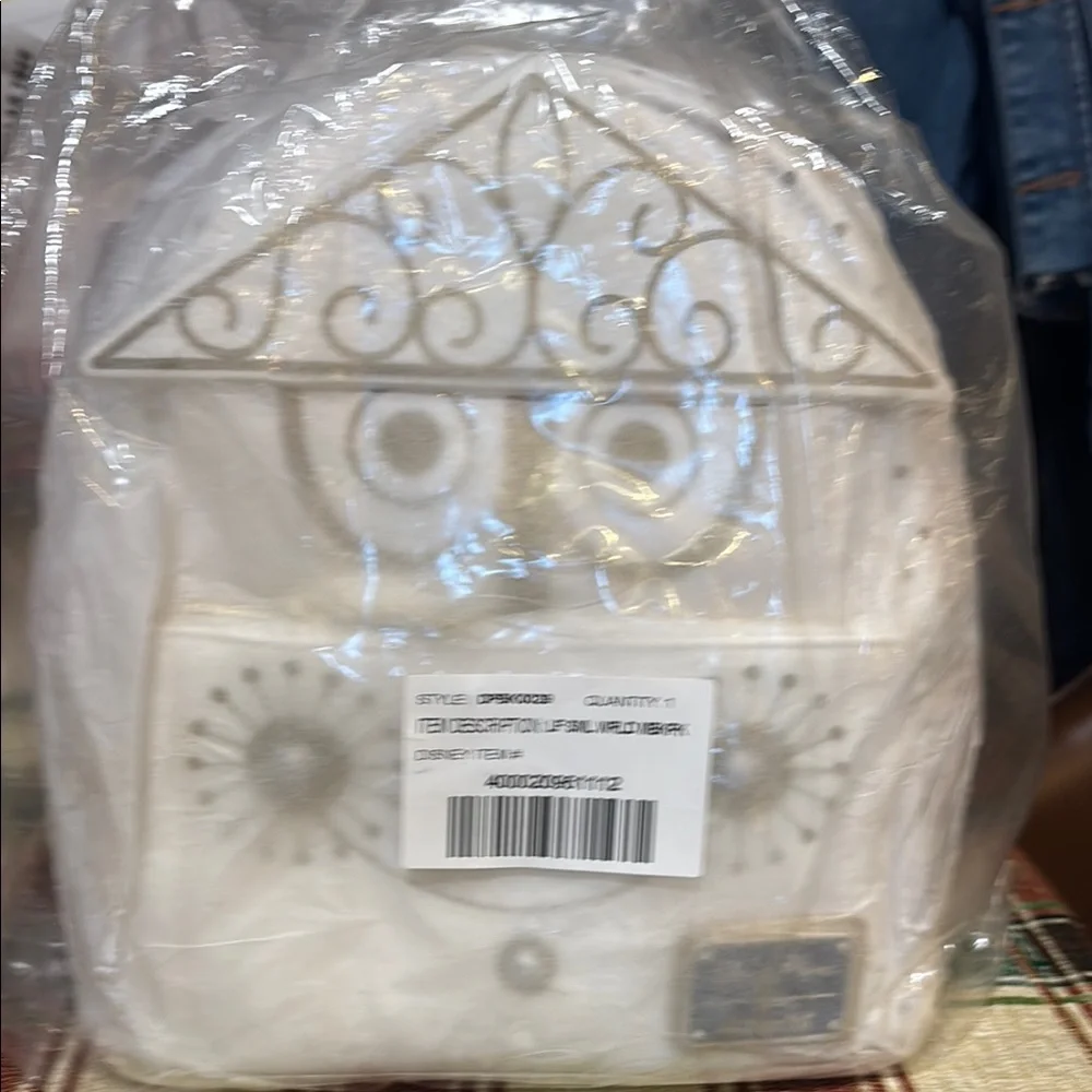 White & Gold Owl Mini Backpack